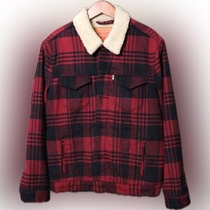 Levi Shearling Sherpa Trucker Jacket - L